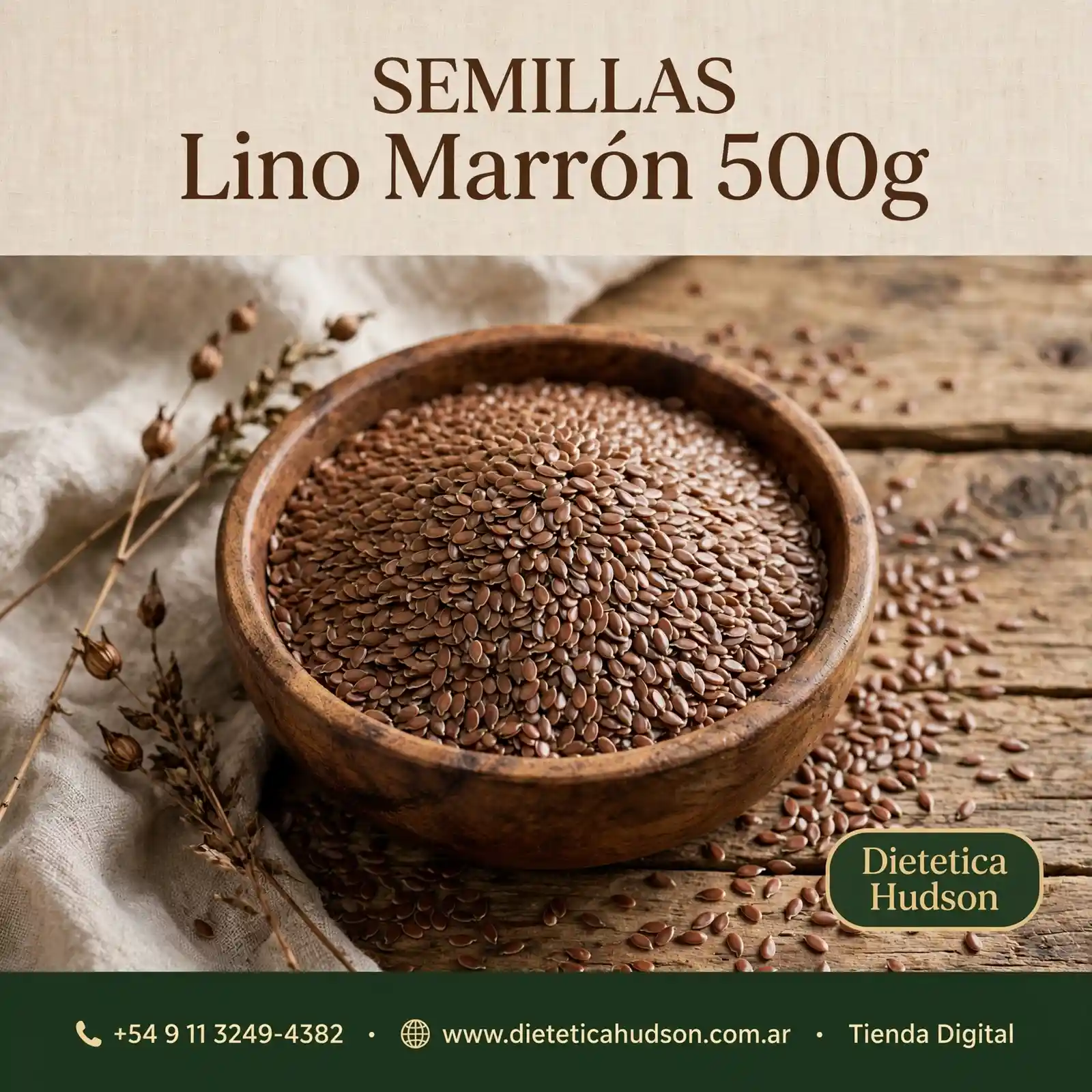 Lino Marrón 500g