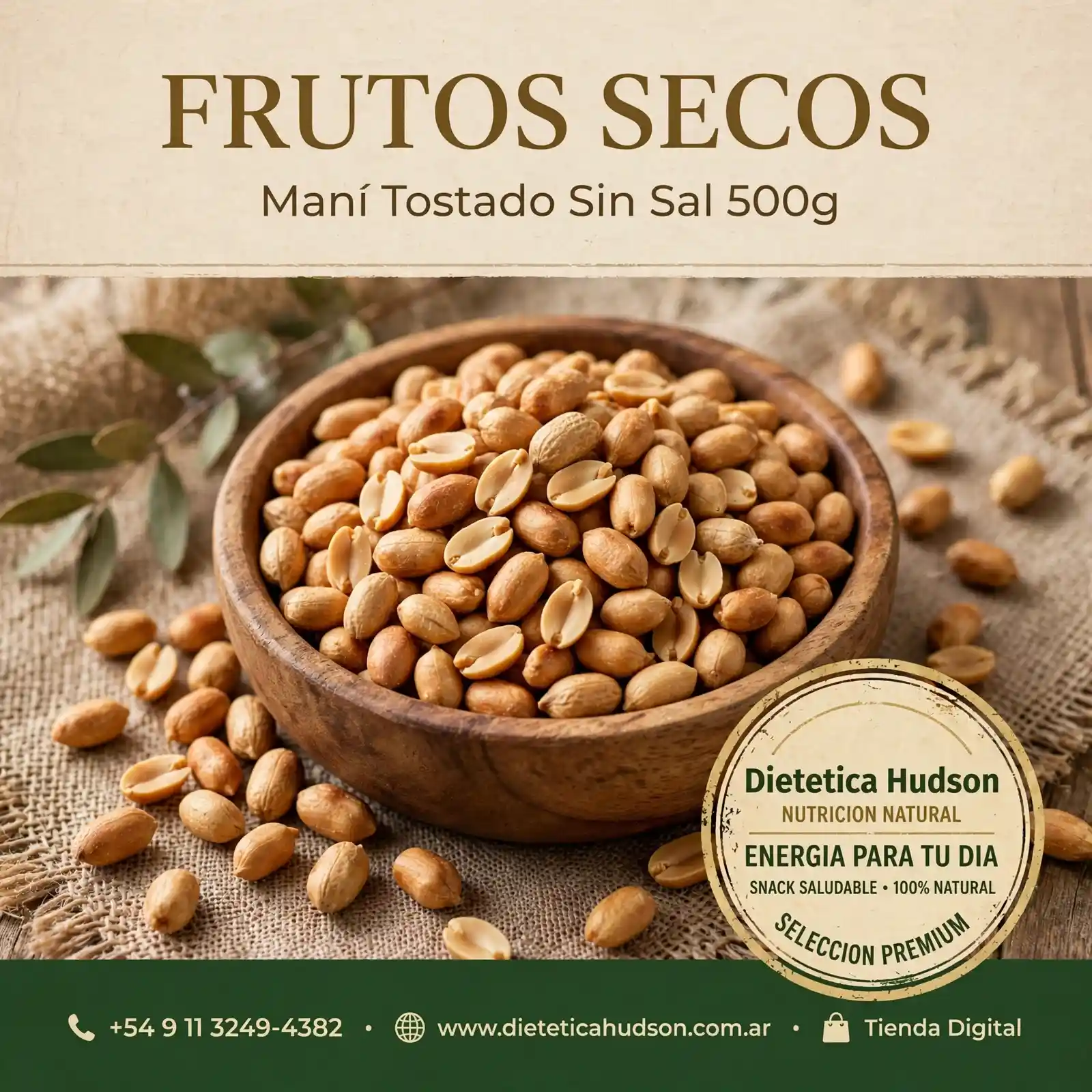 Maní Tostado Sin Sal 500g Maní Tostado Sin Sal 500g
